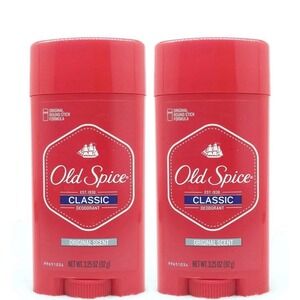 2 Old Spice CLASSIC ORIGINAL SCENT Deodorant Solid Men 3.25 oz